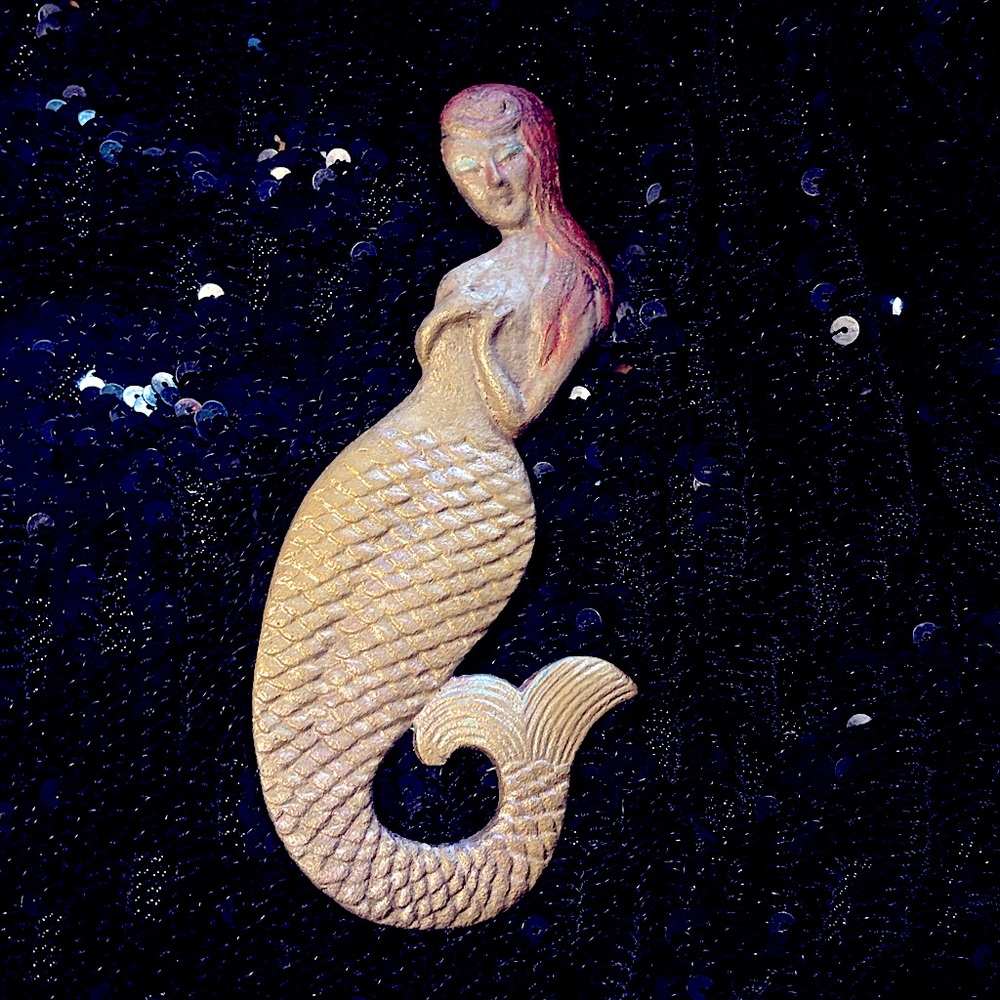 VTG Mermaid Hand Painted Metal Bottle Opener